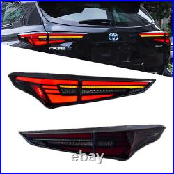 LED Smoked Tail Lights For Toyota Highlander 2020 2021 2022 Sequential Rear Lamp