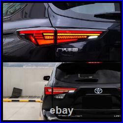 LED Smoked Tail Lights For Toyota Highlander 2020 2021 2022 Sequential Rear Lamp