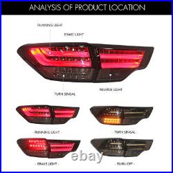 LED Smoked Tail lights For Toyota Highlander 2014 2015-2019 Rear Lamp Assembly