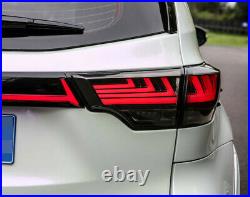 LED Smoked Tail lights For Toyota Highlander 2014-2019 Rear Lamp Assembly