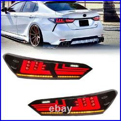 LED Smoked and Red Tail Lights For Toyota Camry 2019- 2021 Rear Lamps