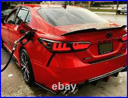 LED Smoked and Red Tail Lights For Toyota Camry 2019- 2021 Rear Lamps