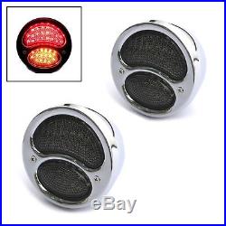 LED Stop Tail Lights & Indicators for Custom Hot Rod CHROME Vintage Style