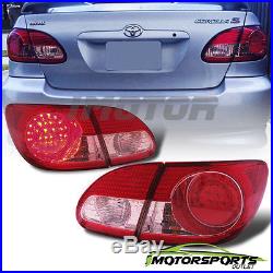 LED Style 2003 2004 2005 2006 2007 2008 Toyota Corolla LED Red Tail Lights Set