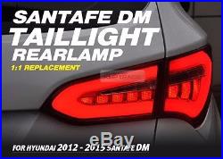 LED Surface Emitting Tail Light Rear Lamp 4p For HYUNDAI 2013 2017 Santa Fe DM