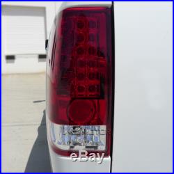 LED Tail Brake Lights Red Lens Pair For 2004-2013 Nissan Titan