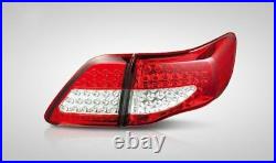 LED Tail Light Red Clear Rear Lamp Pair For Toyota Corolla 2007 2008 2009 2010