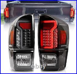 LED Tail Light for 2016-2023 Toyota Tacoma Grey DRL Light Rear Brake Lamps Pair