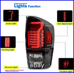 LED Tail Light for 2016-2023 Toyota Tacoma Grey DRL Light Rear Brake Lamps Pair