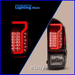 LED Tail Light for 2016-2023 Toyota Tacoma Grey DRL Light Rear Brake Lamps Pair