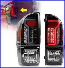 LED Tail Light for 2016-2023 Toyota Tacoma Grey DRL Light Rear Brake Lamps Pair