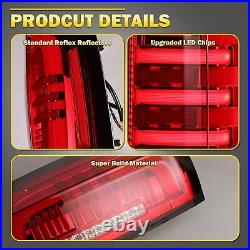 LED Tail Lights 2015-2022 For Chevy Colorado Chrome Red Brake Turn Signal Lamps