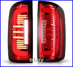 LED Tail Lights 2015-2022 For Chevy Colorado Chrome Red Brake Turn Signal Lamps