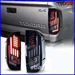 LED Tail Lights Assembly Fit for 2014-2021 Toyota Tundra Pickup Smoked Lens Pair