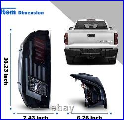 LED Tail Lights Assembly Fit for 2014-2021 Toyota Tundra Pickup Smoked Lens Pair