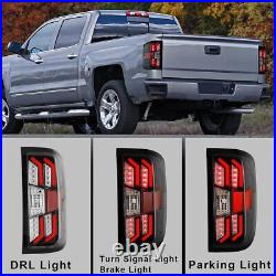 LED Tail Lights Assembly Pair For 2014-2018 Chevy Silverado 1500 2500 HD 3500 HD