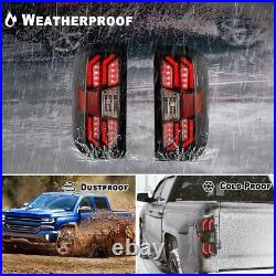 LED Tail Lights Assembly Pair For 2014-2018 Chevy Silverado 1500 2500 HD 3500 HD