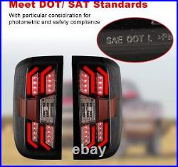 LED Tail Lights Assembly Pair For 2014-2018 Chevy Silverado 1500 2500 HD 3500 HD