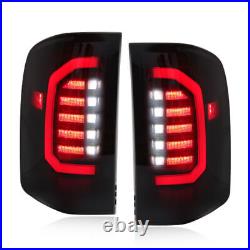 LED Tail Lights Black Smoke For 2014-2018 Chevy Silverado 1500 2500 HD 3500 HD