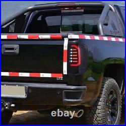 LED Tail Lights Black Smoke For 2014-2018 Chevy Silverado 1500 2500 HD 3500 HD