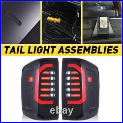 LED Tail Lights Black Smoke For 2014-2018 Chevy Silverado 1500 2500 HD 3500 HD