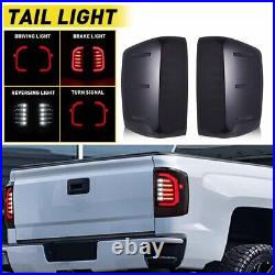 LED Tail Lights Black Smoke For 2014-2018 Chevy Silverado 1500 2500 HD 3500 HD