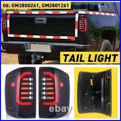 LED Tail Lights Black Smoke For 2014-2018 Chevy Silverado 1500 2500 HD 3500 HD