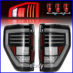 LED Tail Lights Brake Lamp For 2009-2014 Ford F150 Pickup Sequential Turn Signal