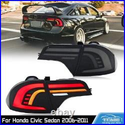 LED Tail Lights Brake Lamp For Civic Sedan 4DR 2006-2011 Rear Lamp sequential