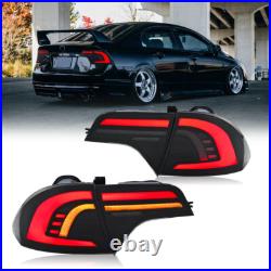 LED Tail Lights Brake Lamp For Civic Sedan 4DR 2006-2011 Rear Lamp sequential