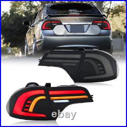LED Tail Lights Brake Lamp For Civic Sedan 4DR 2006-2011 Rear Lamp sequential