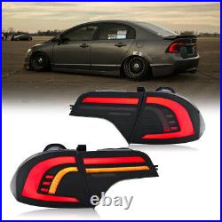 LED Tail Lights Brake Lamp For Civic Sedan 4DR 2006-2011 Rear Lamp sequential
