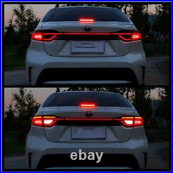 LED Tail Lights & Centra Light For 2020-2021 Toyota Corolla US Red Assembly