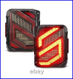 LED Tail Lights Clear Lens Brake Turn signal For 2007-2018 Jeep Wrangler JK JKU