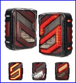 LED Tail Lights Clear Lens Brake Turn signal For 2007-2018 Jeep Wrangler JK JKU