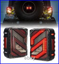 LED Tail Lights Clear Lens Brake Turn signal For 2007-2018 Jeep Wrangler JK JKU