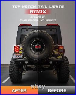 LED Tail Lights Clear Lens Brake Turn signal For 2007-2018 Jeep Wrangler JK JKU