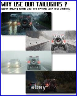 LED Tail Lights Clear Lens Brake Turn signal For 2007-2018 Jeep Wrangler JK JKU