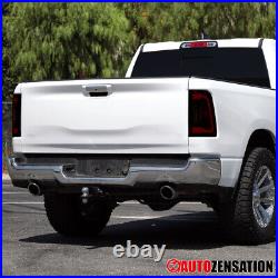 LED Tail Lights Fit 2019-2024 Dodge Ram 1500 Red/Smoke Brake Lamps Left+Right