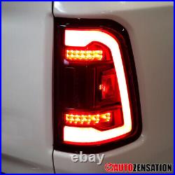 LED Tail Lights Fit 2019-2024 Dodge Ram 1500 Red/Smoke Brake Lamps Left+Right