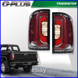 LED Tail Lights Fit For 2016-2018 GMC Sierra Rear brake Stop Lamps Left+Right