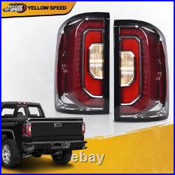 LED Tail Lights Fit For 2016-2018 GMC Sierra Rear brake Stop Lamps Left+Right