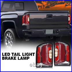 LED Tail Lights Fit For 2016-2018 GMC Sierra Rear brake Stop Lamps Left+Right