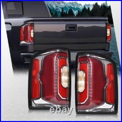 LED Tail Lights Fit For 2016-2018 GMC Sierra Rear brake Stop Lamps Left+Right