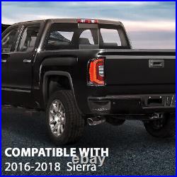 LED Tail Lights Fit For 2016-2018 GMC Sierra Rear brake Stop Lamps Left+Right