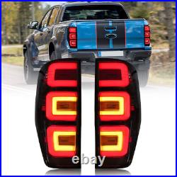 LED Tail Lights Fit For Ford Ranger Pickup 2012-2018 Rear Lamps Smoke Assembly