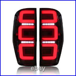 LED Tail Lights Fit For Ford Ranger Pickup 2012-2018 Rear Lamps Smoke Assembly