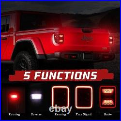 LED Tail Lights Fit Gladiator JT 20-21 Brake Turn Signal Reverse Light Assembly