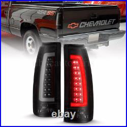 LED Tail Lights For 1988-1998 Chevy GMC C/K 1500 2500 3500 Smoke Brake Lamps DOT