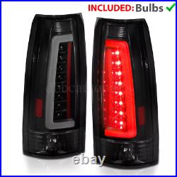 LED Tail Lights For 1988-1998 Chevy GMC C/K 1500 2500 3500 Smoke Brake Lamps DOT